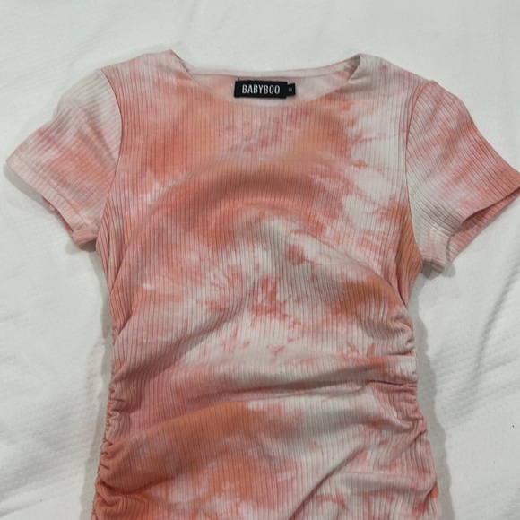 Baby Boo Pink Tie Dye Mini Dress - Picture 3 of 8